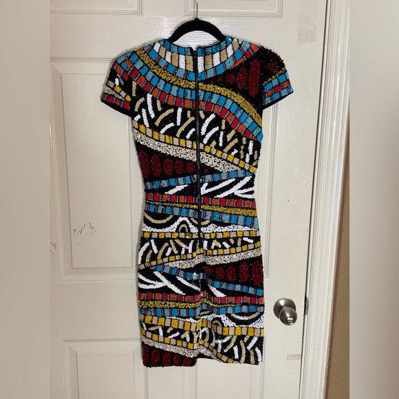Alice + Olivia Multi Color Sequins Beaded Sz 0 Dress $895 Tracy Bendit NWT​ - Picture 6 of 8